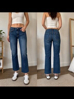 MOTHER The Insider Step Fray Girl Crush Jean Denim Pant Stylish Modern